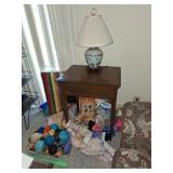 Vintage Ward's Sewing Machine & Cabinet, Lamp