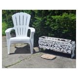 Landscape Rocks, Chair, Planter