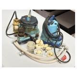 2 Little Giant Sump Pumps, Supply LInes, PVC