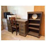 Desk & Chair, Nemschoff Cabinet, Bookshelf