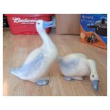 Pair of 15in H Ceramic Geese