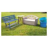 Rubbermaid Bench, Wood Park Bench, Table