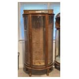 Bowed Front Curio Cabinet Oak