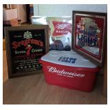 Beer Advertising: Seagrams Sign, Miller, Budweiser