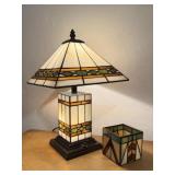 Stained Glass Lamp and Candle holder