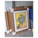 9 Pieces of Framed Vincent Van Gogh Wall Art