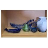 Art Glass, Murano-Style Cornucopia, Vases