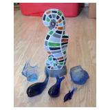 Whale Figurines, Sea Horse, Crystal Fish