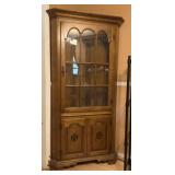 Lighted Corner Cupboard