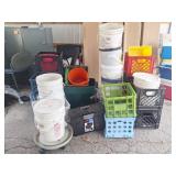 Milk Crates, Buckets, Totes, File Box