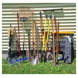 Lawn Tools, Post Hole Digger, Saw Horse, Tamper