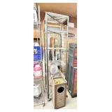 6 Tier Metal & Lucite Rolling Rack, Ashtray Stand