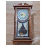 Pendulum Wall Clock Stained Glass