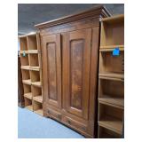 Antique Armoire w/ Burl Veneer Panels