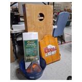 Wood Cornhole Boards, Bags, Caldwell Target, Darts
