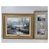 3 Framed Thomas Kinkade Prints