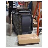 Gravity Lounge Chairs, Fire Screen, Birdfeeders