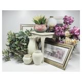 Roseville Pottery Bleeding Heart Jardiniere, Vases