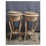 2 Vintage Louis XV-style Side Tables