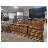 Wood and Pressed Board Bedroom Suite, Vizio TV