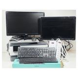 Acer & HP Monitor, Printer, Keyboards