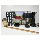 Farmhouse Print, Vase, Lamps