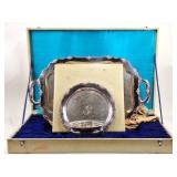 Nickel Silver: Serving Tray, Round Platter & Bowl