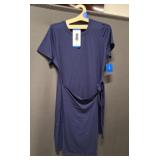NEW Threads 4 Thought Wrap Dress Size L, Navy