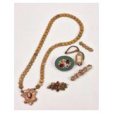Victorian Wedding Necklace, Micro Mosaic & More