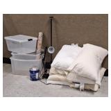 Storage Totes, Pillows, Paint