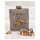 3.26 Grams 14K Gold Jewelry, Earrings & Charm