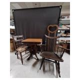Victorian Eastlake Parlor Table, Rocker, Chair