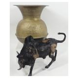 Chewing Tobacco Spittoon, Taxidermy Bull