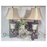 Pair of Lamps, Framed Art, Florals