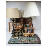 Lamps, Clocks, Framed Art Work