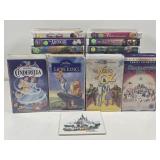 VHS Disney Movies: Cinderella, Lion King, Bambi