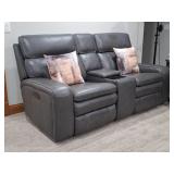 Electric Reclining Loveseat, Decorative Pillows