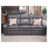 Electric Reclining Sofa, Decorative Pillows