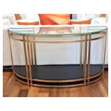 Half Round Sofa Table, Art Glass Table Lamps