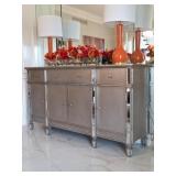 Server/Buffet With Mirror Inlay Trim