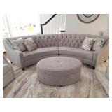 England Furn. Curved Modular Sectional, Ottoman