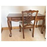Desk and Chair, Table Lamp