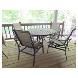 Outdoor Aluminum Table & 4 Chairs