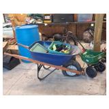 Wheelbarrow, Broadcast Spreader, Ratchet Straps