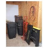 Dolly, Trashcans, Car Creeper, Saw Horses