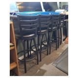 4 Swivel Upholstered Barstools