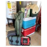Camping Gear: Coolers, Coleman Lantern, Chairs