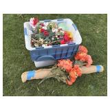 Faux Florals, Sterilite Storage Tote
