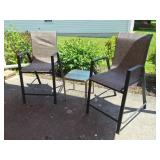3 Patio Chairs, 2 Patio Side Tables, Planter