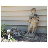 Angel Yard Statues, Door Mat, Wreath